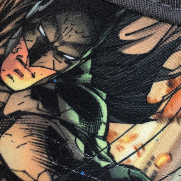 Batman DC Comics Youth Size Snapback Hat Cap Dark Gray w/Graphic & Bat Patch - Picture 14 of 14